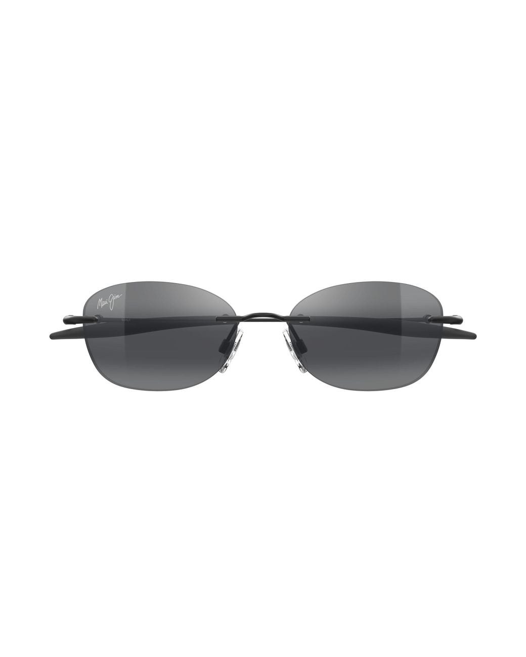 Maui Jim Black Mj0373S 001 Occhiali Da Sole Metallo Grigio Rotonda
