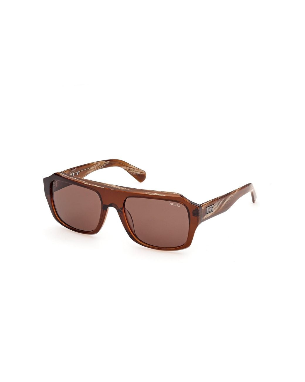 Guess Brown Gu00367 48E Sunglasses Acetate Squared Normal for men