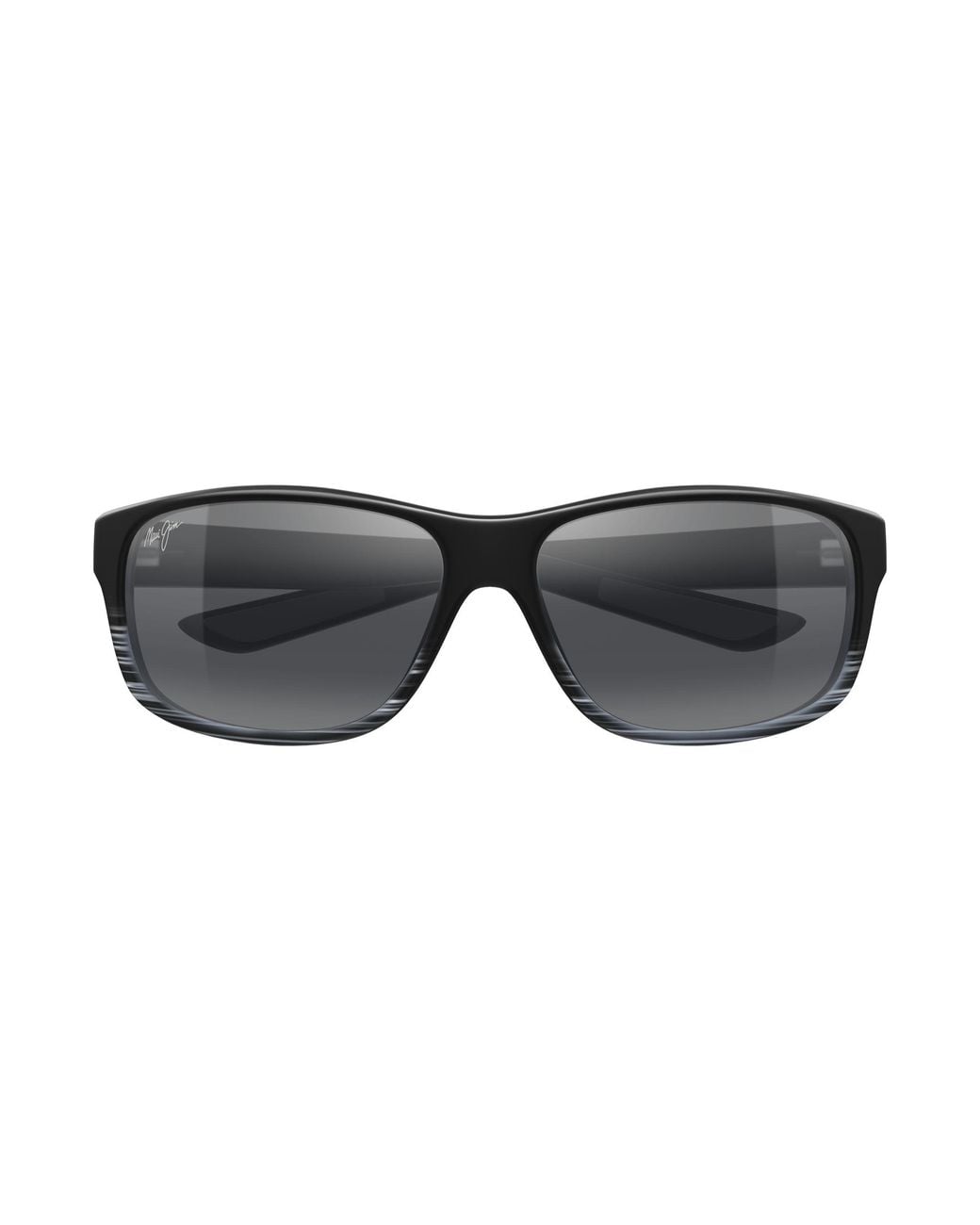 Maui Jim Black Mj0840S 001 Occhiali Da Sole Iniettato Grigio Squadrata