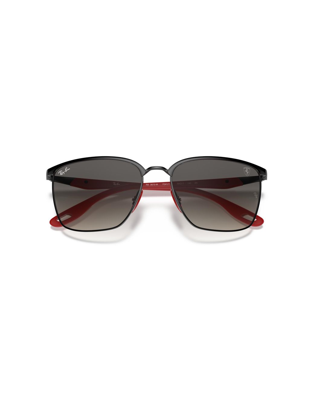 Ray-Ban Black Rb3673m Scuderia Ferrari Collection Square Sunglasses