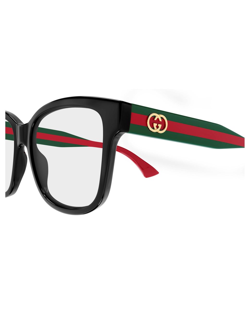 Gucci Black Gg0038Onn 001 Optical Frames Acetate Transparent Butterfly