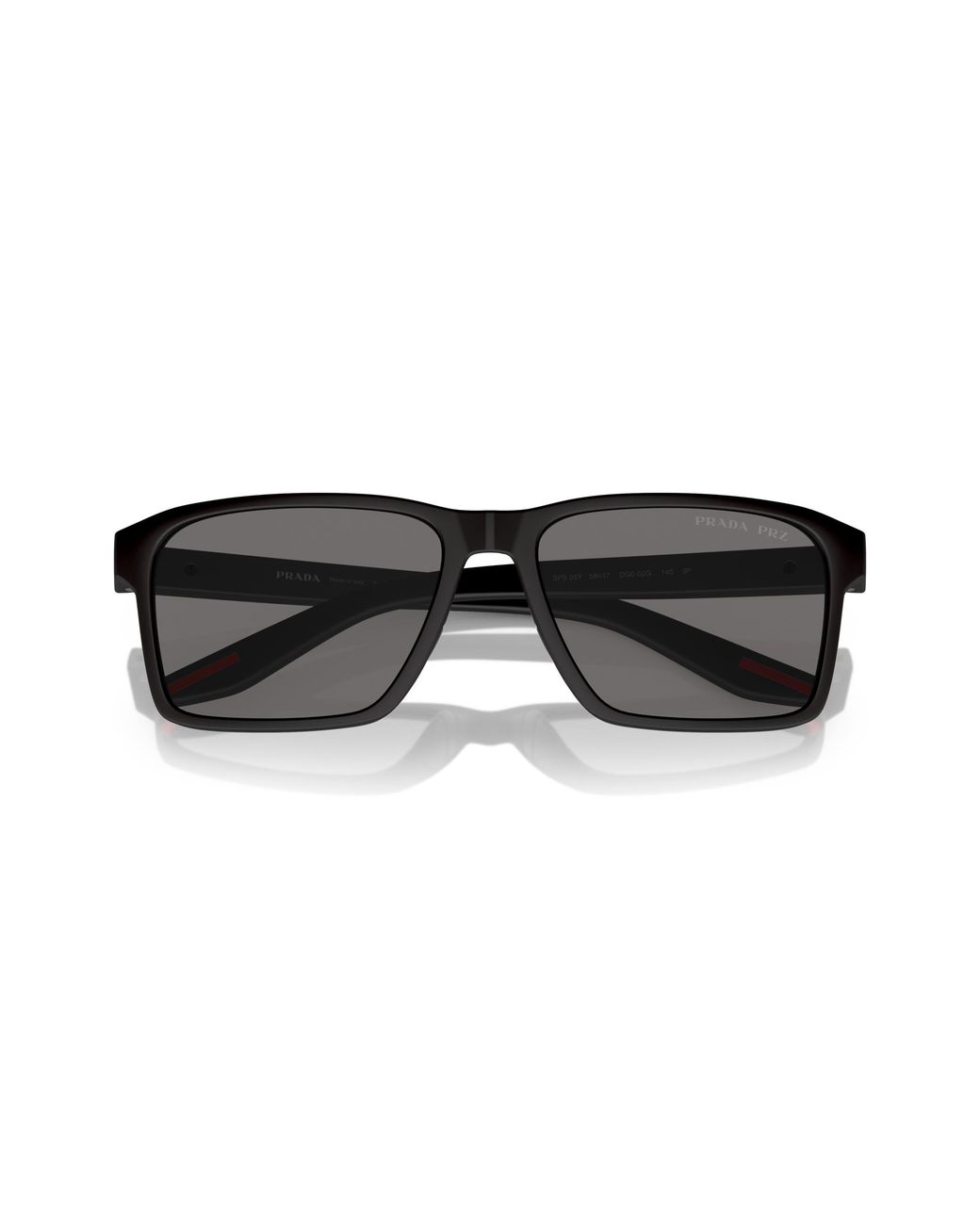 Prada Linea Rossa Black Ps 05Ys Dg002G Sunglasses Injected Squared Polarized for men
