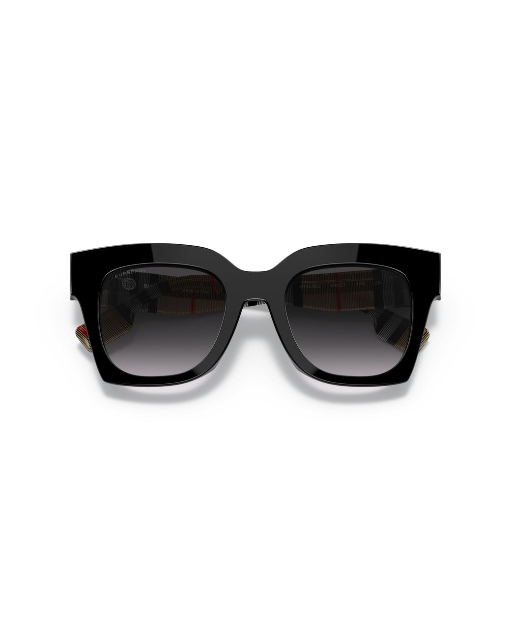 Burberry Black Be4364 Kitty Square Check Print Sunglasses