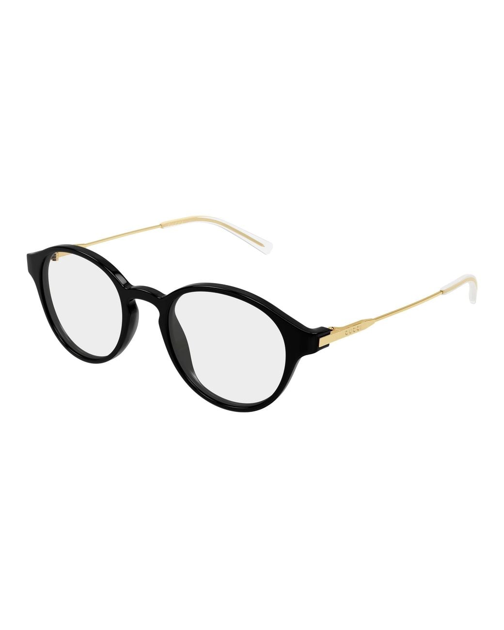 Gucci Black Gg2253O 001 Optical Frames Acetate Transparent Round for men