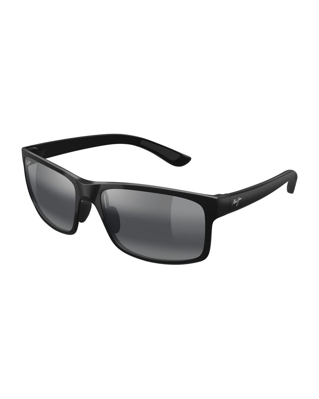Maui Jim Black Mj0439S 001 Occhiali Da Sole Iniettato Grigio Squadrata