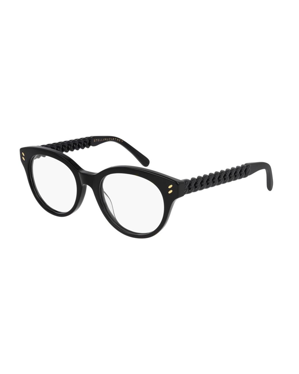 Stella McCartney Black Sc0245O 002 Optical Frames Outlet Acetate Round