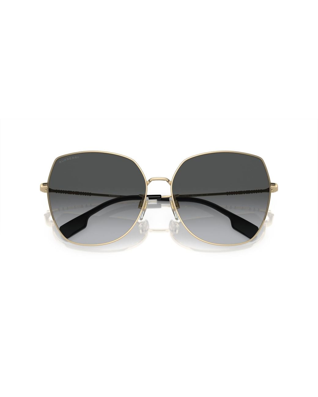 Burberry Black Be3136D 1109T3 Sunglasses Steel Squared Polarized
