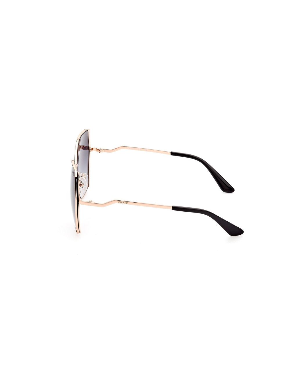 Guess Black Gu7843 28B Sunglasses Metal Geometric Normal Shaded