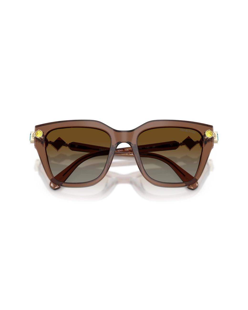 Swarovski Black Sk6041 1067T5 Sunglasses Acetate Geometric Polarized Shaded