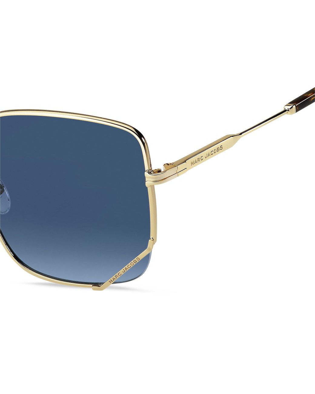 Marc Jacobs Black Mj 1008/S 06J/Gb Sunglasses Metal Squared Shaded