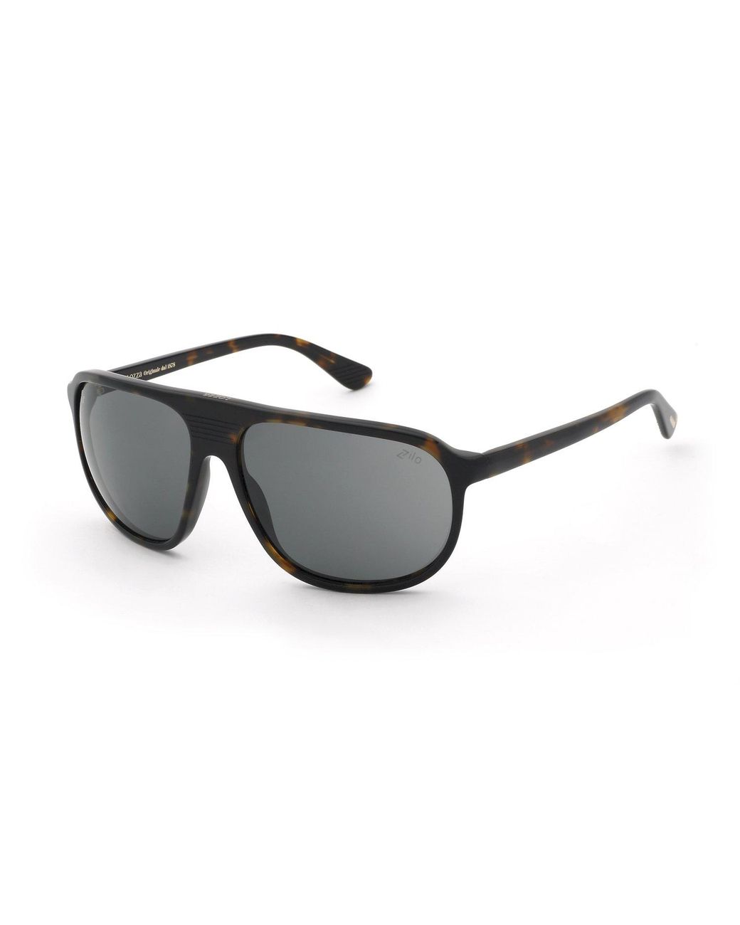 Lozza Black Sl4417 04Bl Sunglasses Acetate Smoke Pilot Normal for men