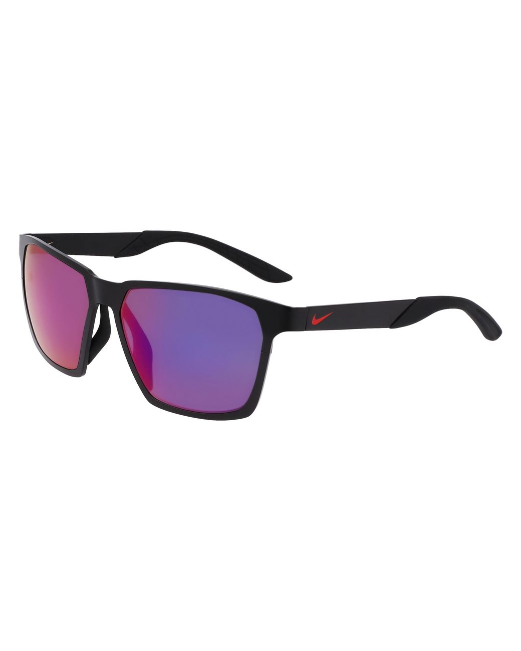 Nike Black Maverick Valor If0963X 011 Sunglasses Metal Viola Squared Normal Specchiato for men