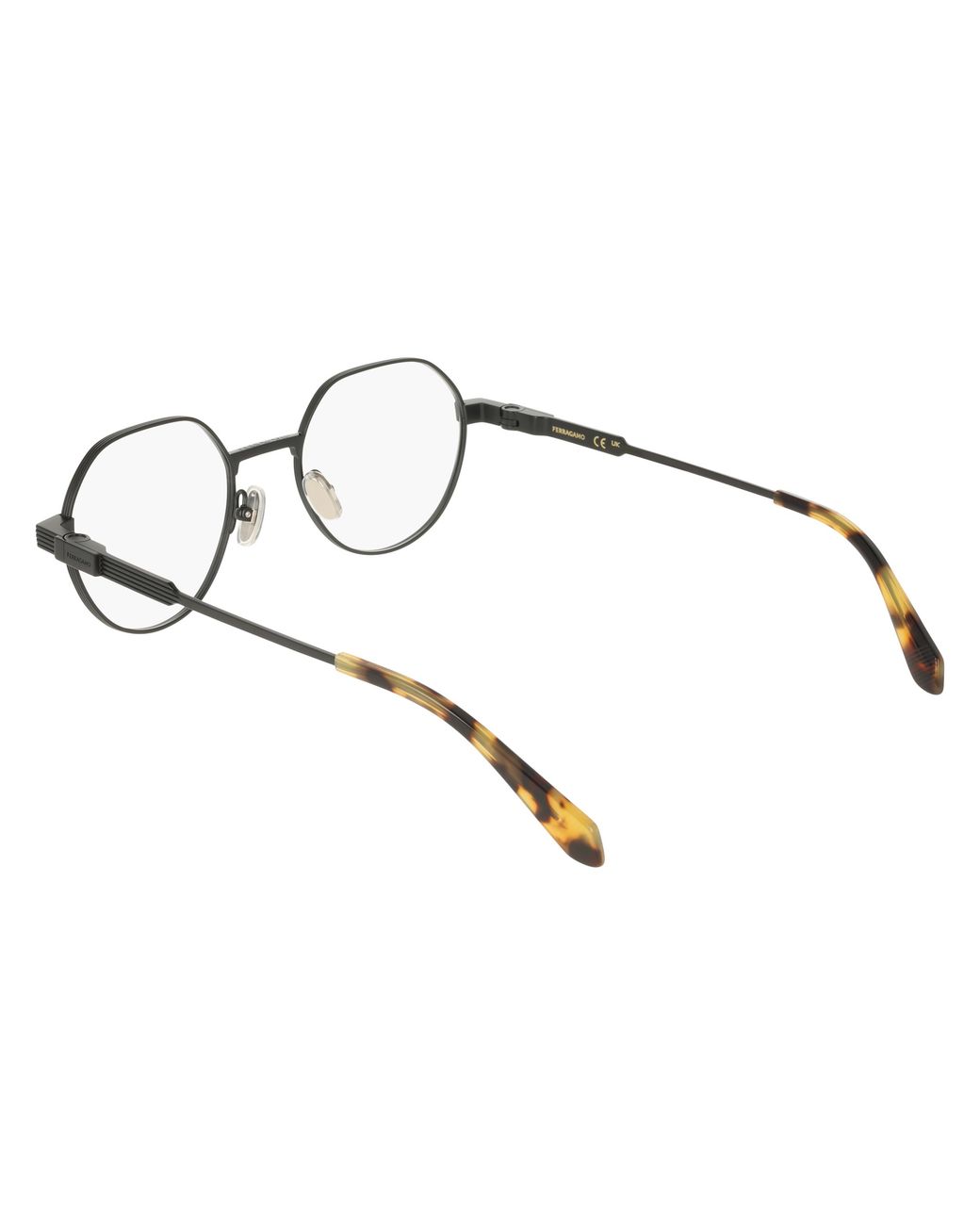 Ferragamo Black Sf2605 002 Optical Frames Titanium Squared Normal for men