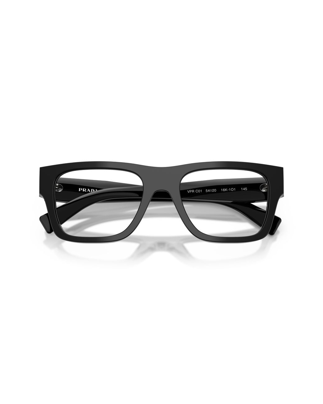 Prada Black Pr C01V 16K1O1 Optical Frames Acetate Pillow Normal for men