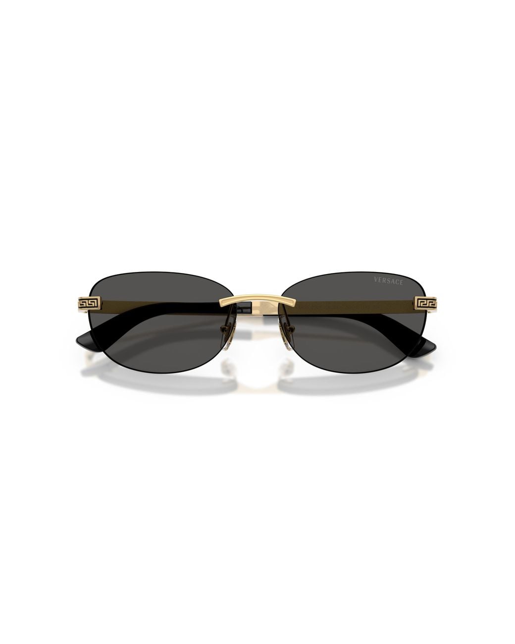 Versace Black Ve2307 152387 Sunglasses Metal Round Normal