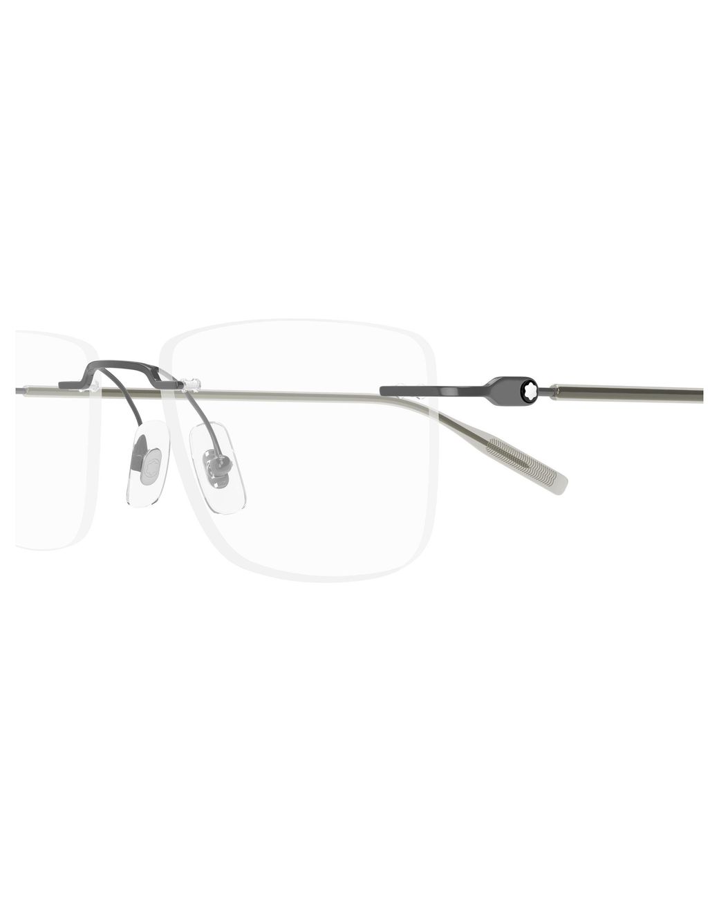 Montblanc Black Mb0431O 001 Optical Frames Metal Transparent Squared for men