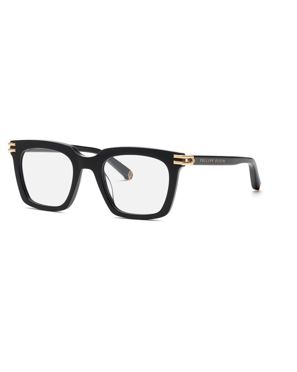 Philipp Plein Black Vpp115M Plein Icon 700 Optical Frames Acetate Squared for men