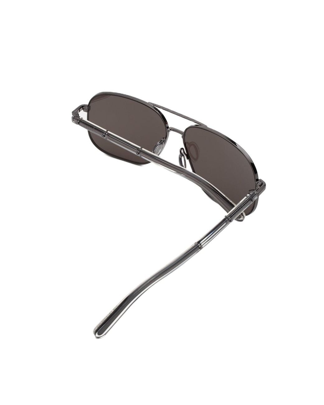 MM6 by Maison Margiela Black Yy9 Lunettes 21 Noir Occhiali Da Sole Metallo Squadrata Normale