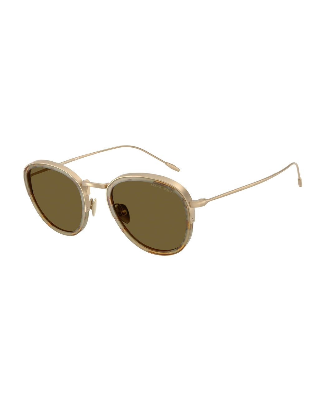 Giorgio Armani Black Ar6068 630073 Sunglasses Metal Round Normal for men