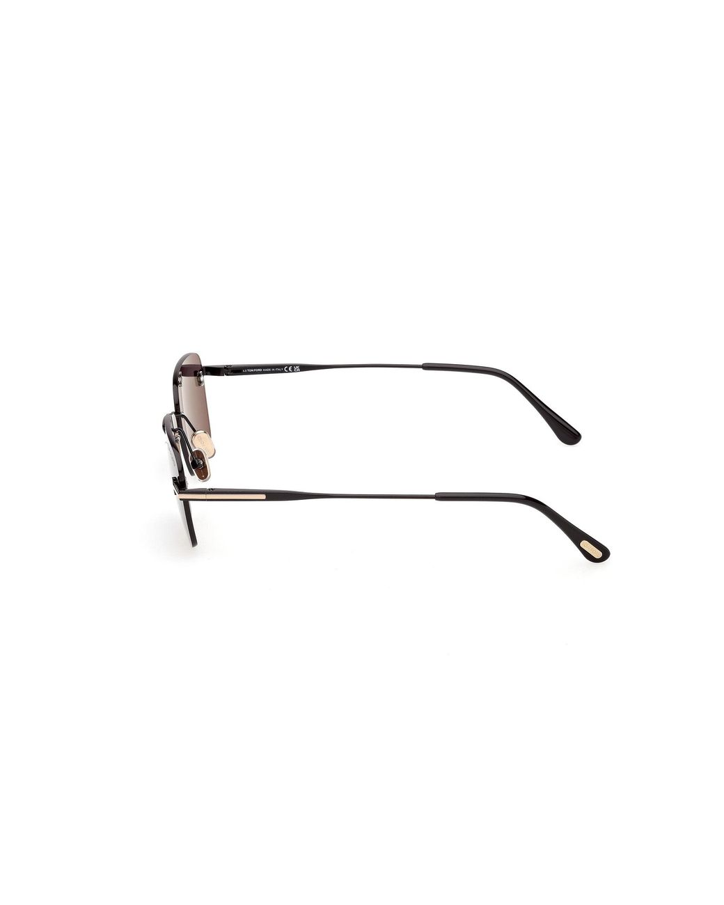 Tom Ford Black Ft1354 Jake-02 01A Sunglasses Metal Smoke Squared Normal
