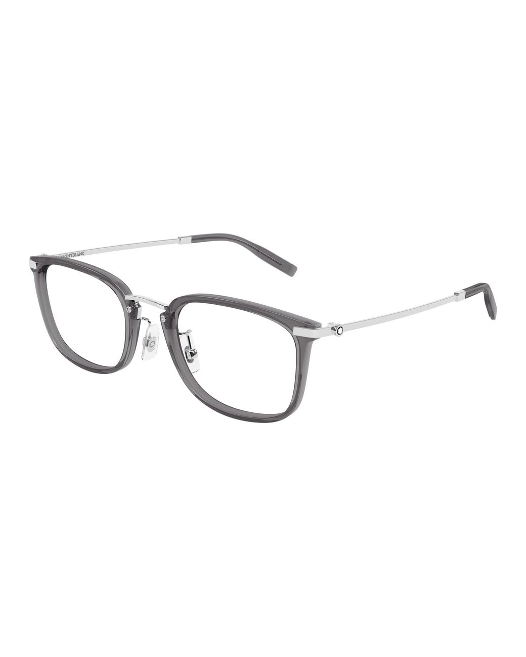 Montblanc Black Mb0494Oj 004 Optical Frames Injected Transparent Squared for men