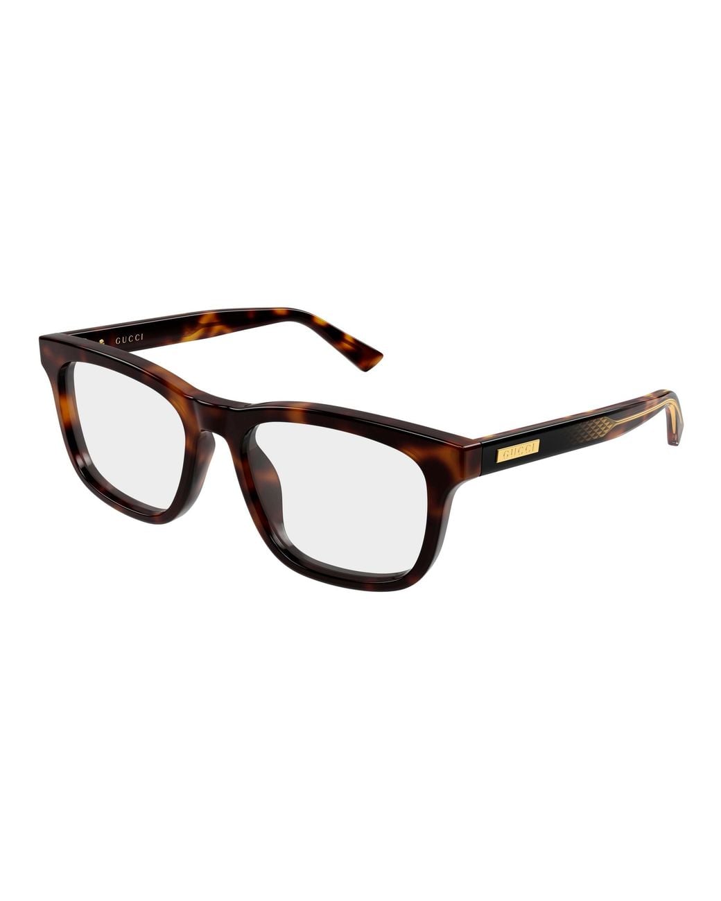 Gucci Black Gg2250Ol 006 Optical Frames Acetate Transparent Squared for men