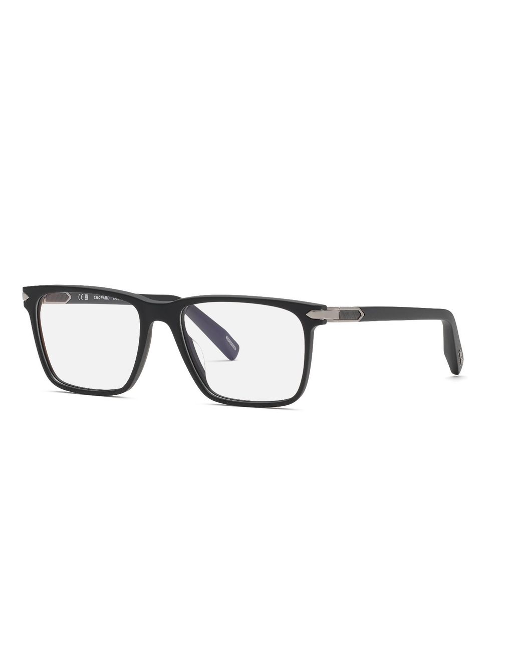 Chopard Black Vch409 703 Optical Frames Acetate Squared for men