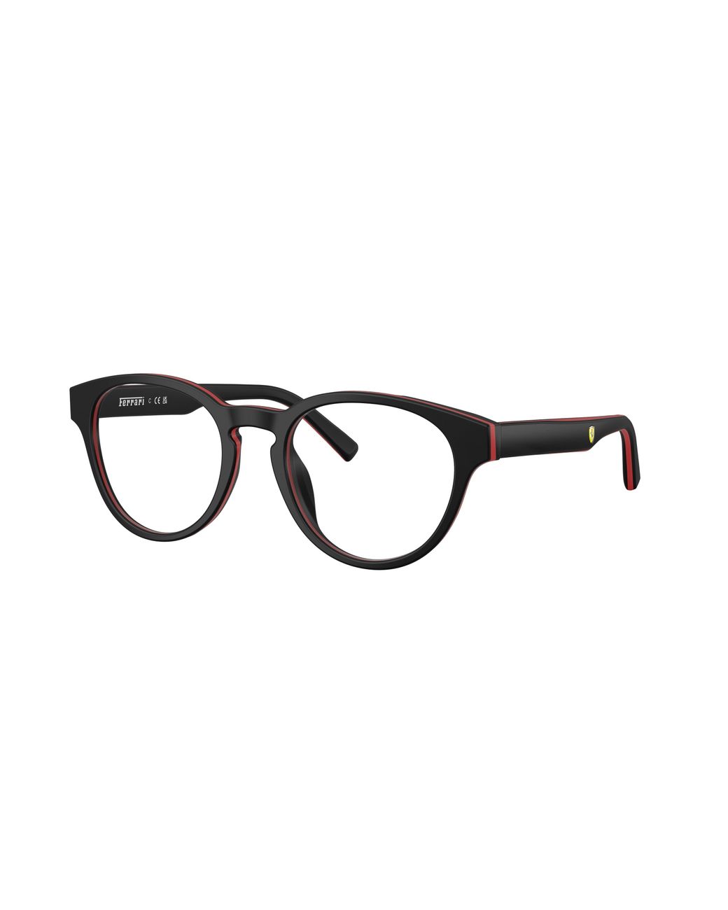 FERRARI SCUDERIA Black Fz8022U 744 Optical Frames Acetate Round Normal for men
