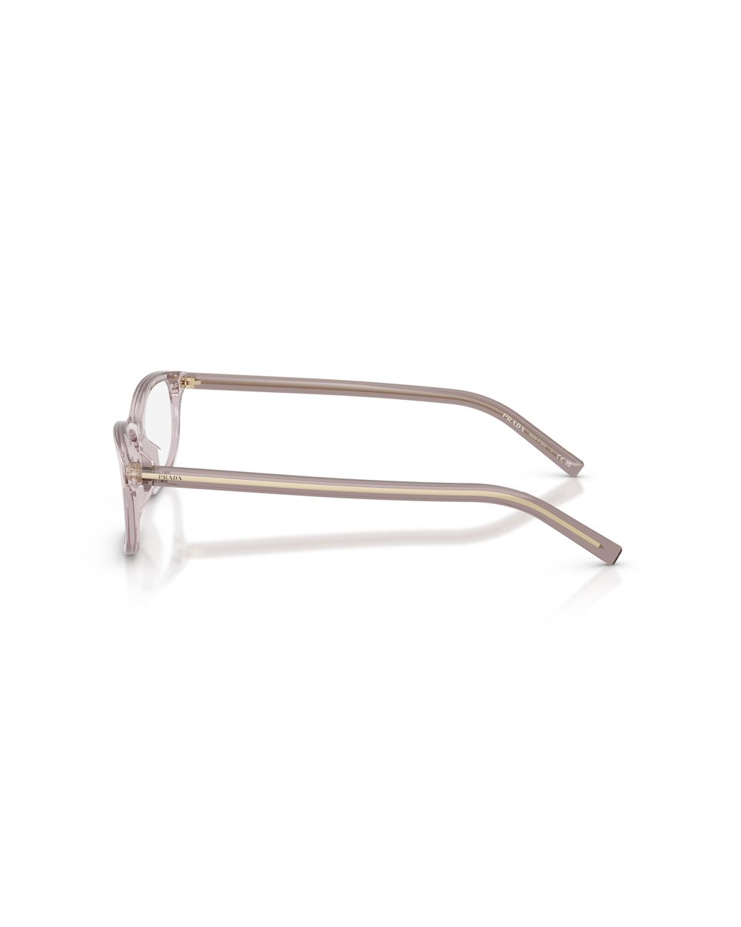 Prada Black Pr D15Vu 12W1O1 Optical Frames Acetate Transparent Geometric Normal