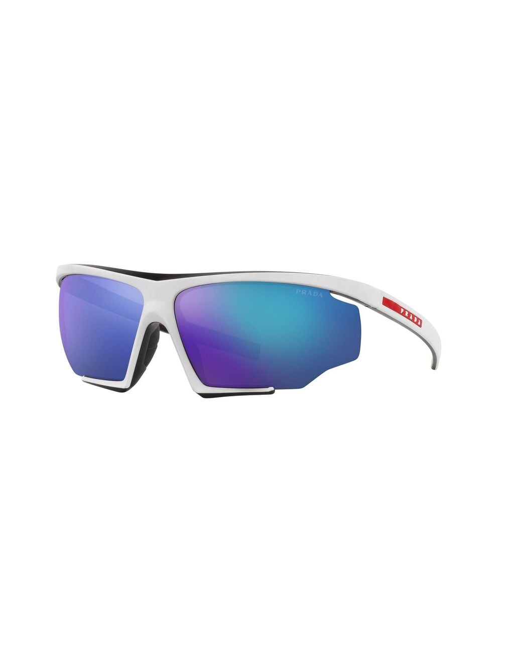 Paradas Linea Rosa Prada Linea Rossa Ps 07Ys 15K08R Sunglasses Injected Geometric Mirrored ...