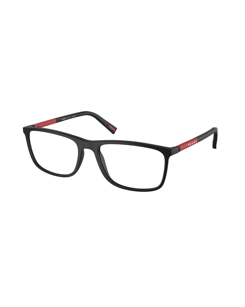 Prada Linea Rossa Black Ps 03Qv Dg01O1 Optical Frames Injected Squared Normal for men