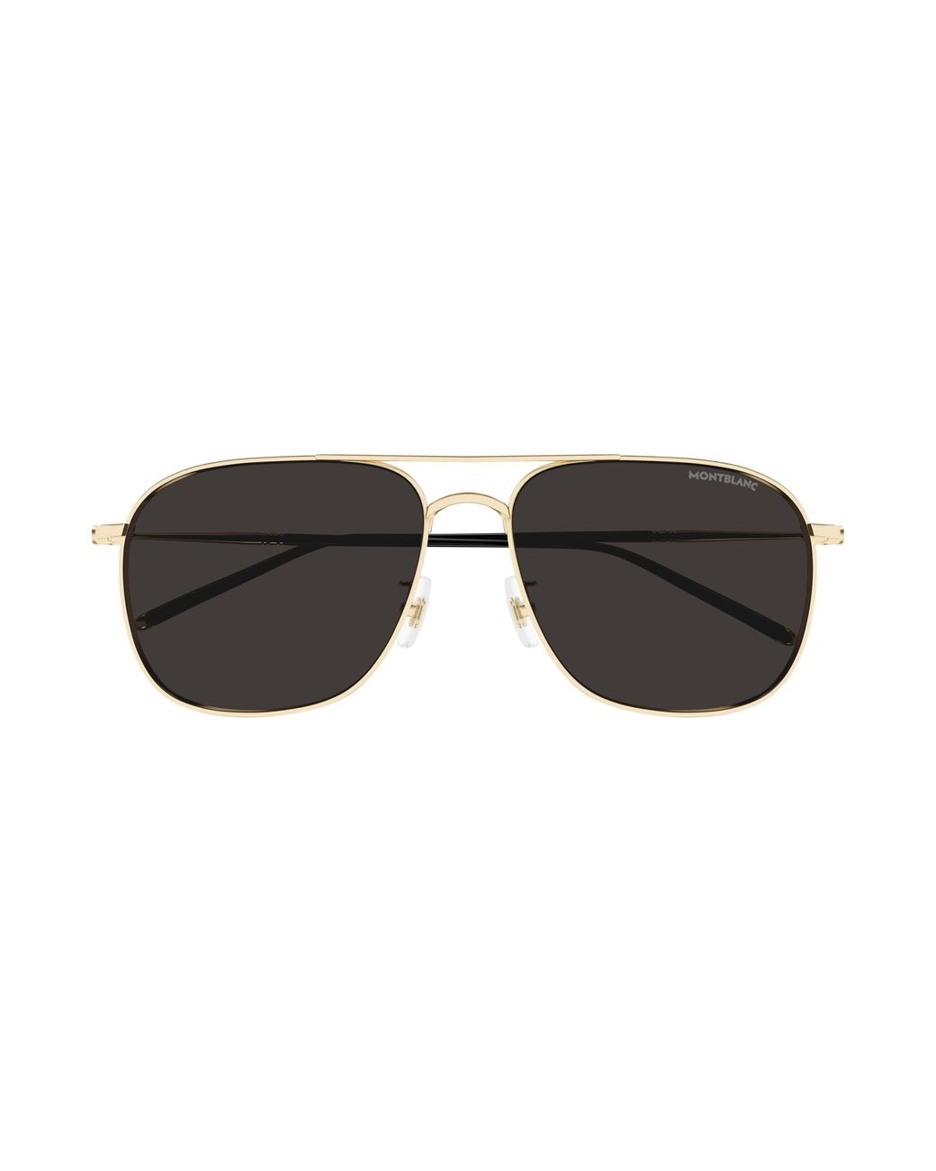 Montblanc Black Mb0417Sa 001 Sunglasses Titanium Pilot for men