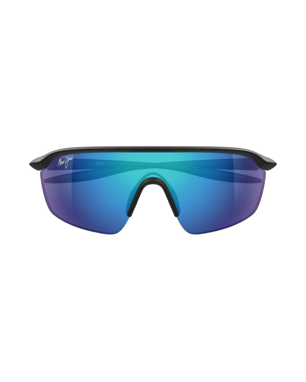 Maui Jim Black Mj0374S 001 Sunglasses Bio-Injected Wraparound Polarized
