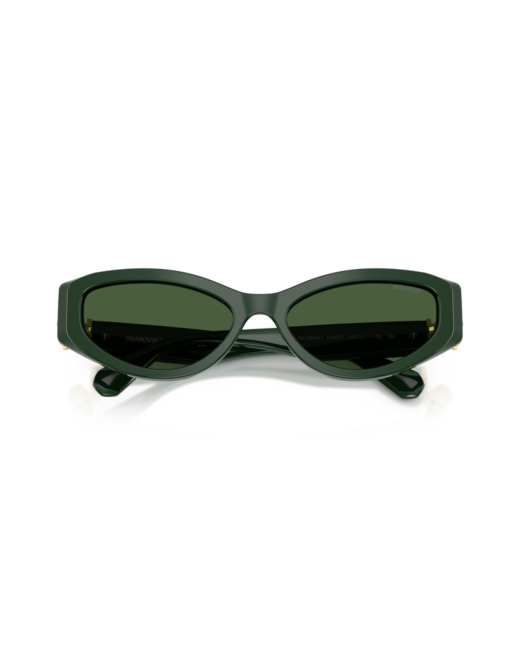 Swarovski Green Sk6045U 102671 Sunglasses Acetate Cat Eye Normal