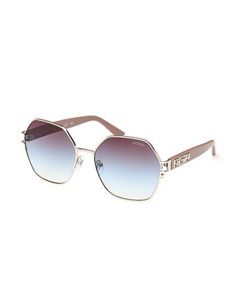 Guess Black Gu7913 33W Sunglasses Metal Geometric Normal Shaded