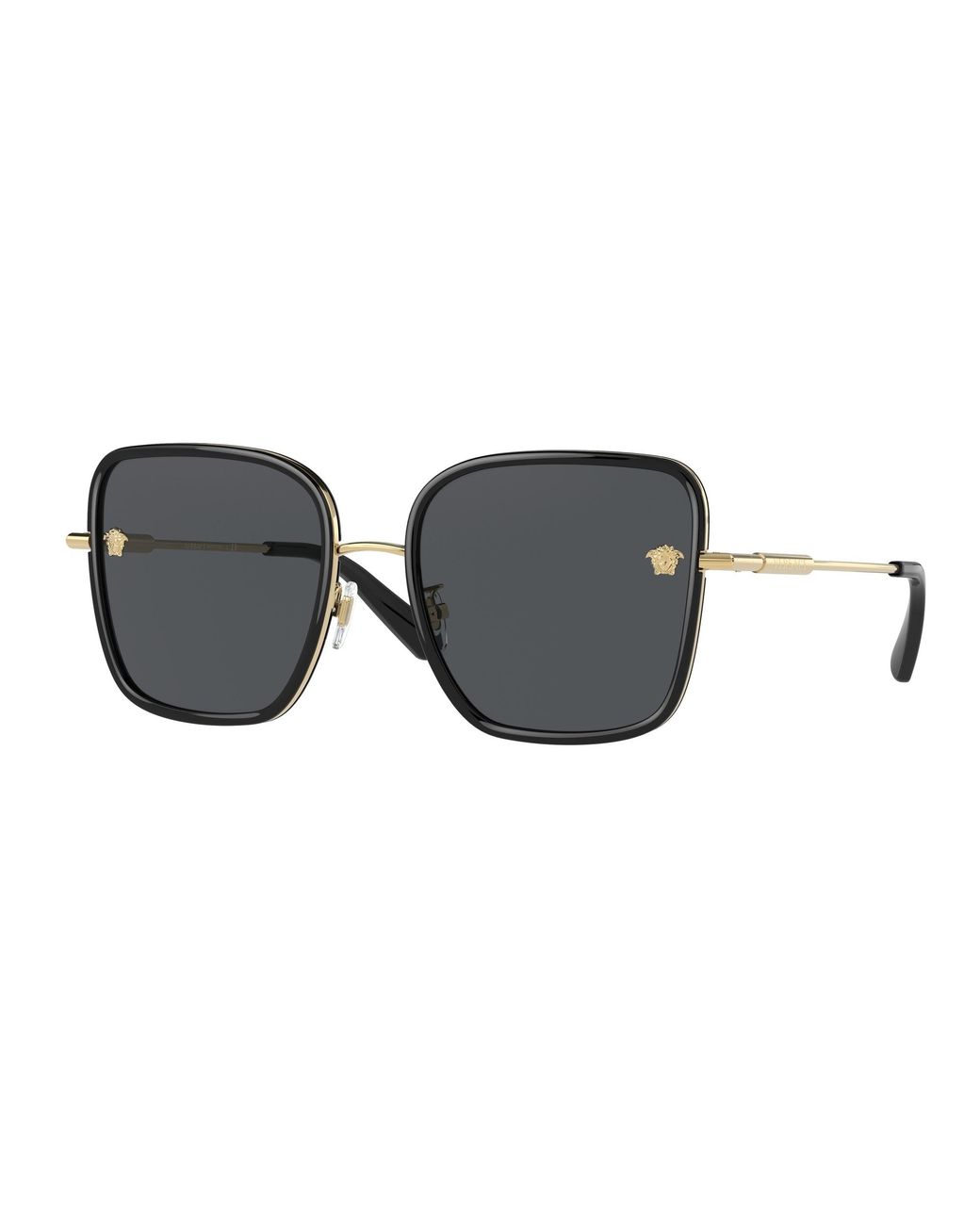 Versace Black Ve2247D 143887 Sunglasses Steel Squared Normal