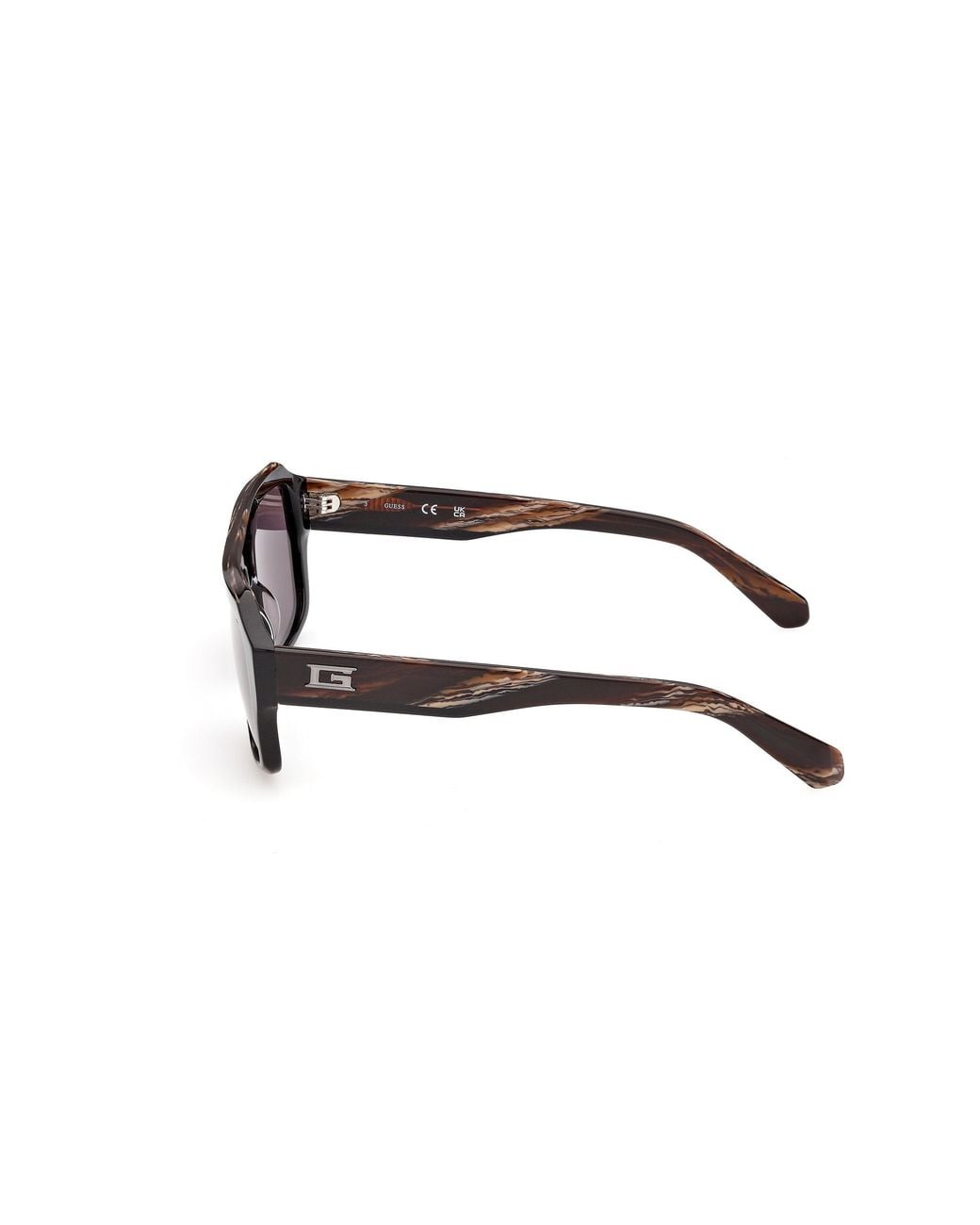 Guess Black Gu00367 01A Sunglasses Acetate Smoke Squared Normal for men