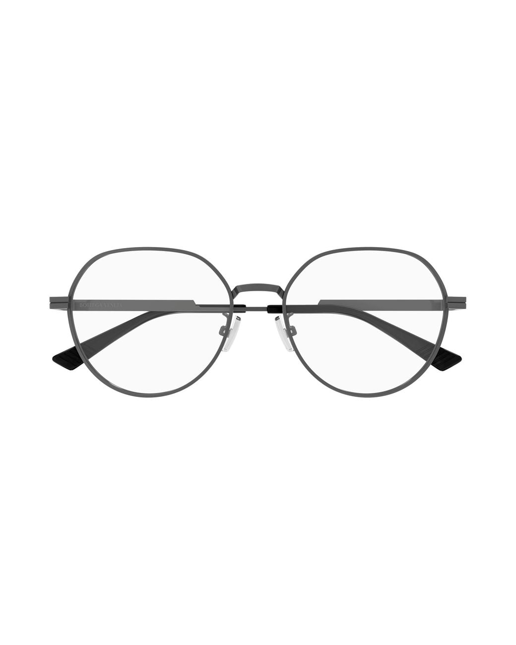 Bottega Veneta Black Bv1520Oj 003 Montature Da Vista Metallo Trasparente Rotonda