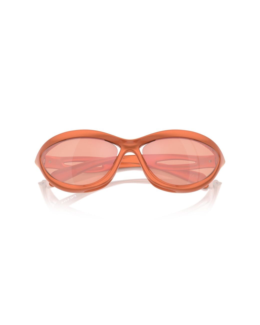 Prada Black Pr A23S 15V50H Sunglasses Nylon Cat Eye Mirrored Mirror