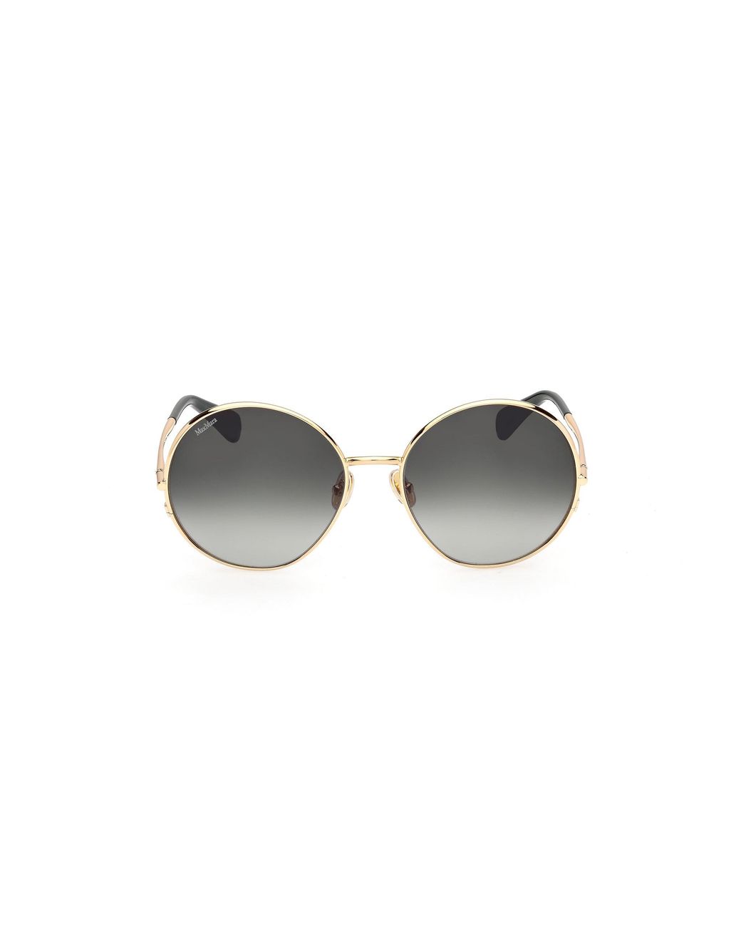 Max Mara Black Mm0191 32A Sunglasses Metal Round Normal