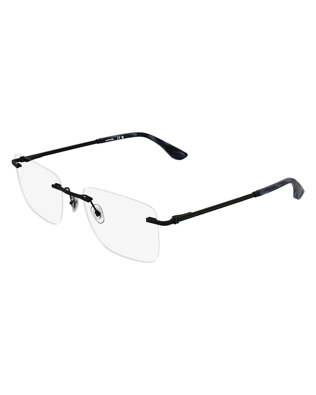 Lacoste Black L2324 002 Optical Frames Metal Squared Normal for men