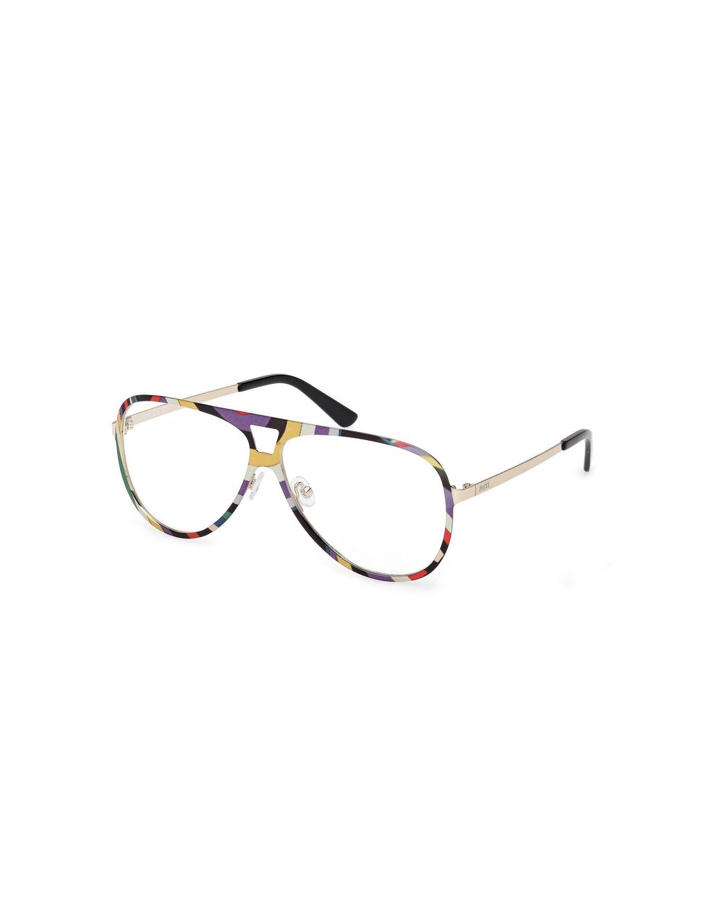 Emilio Pucci Black Ep5267 099 Optical Frames Metal Pilot Normal