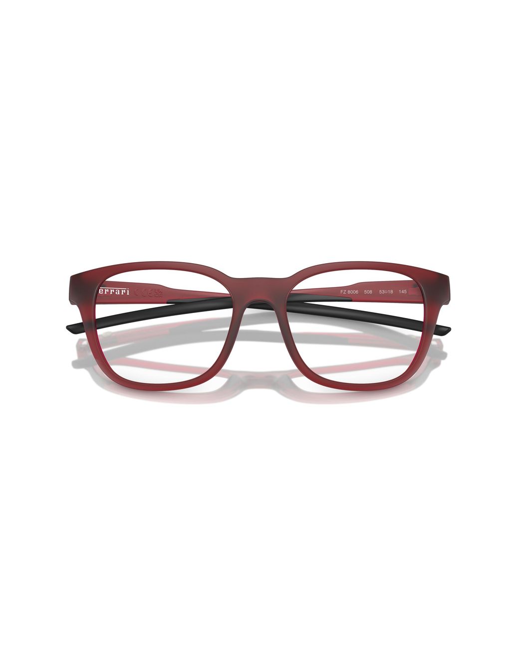 FERRARI SCUDERIA Black Fz8006 508 Optical Frames Injected Squared Normal for men