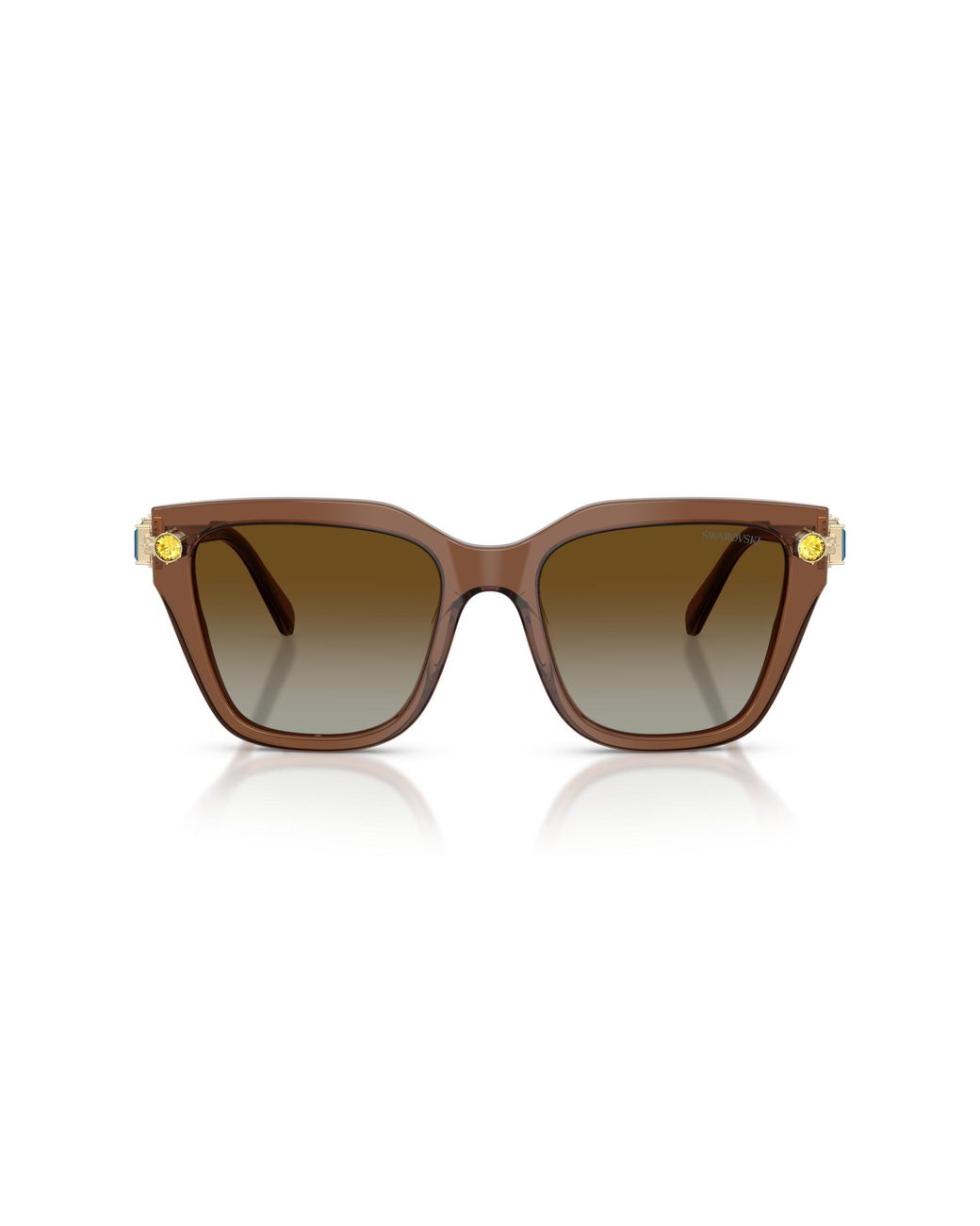 Swarovski Black Sk6041 1067T5 Sunglasses Acetate Geometric Polarized Shaded
