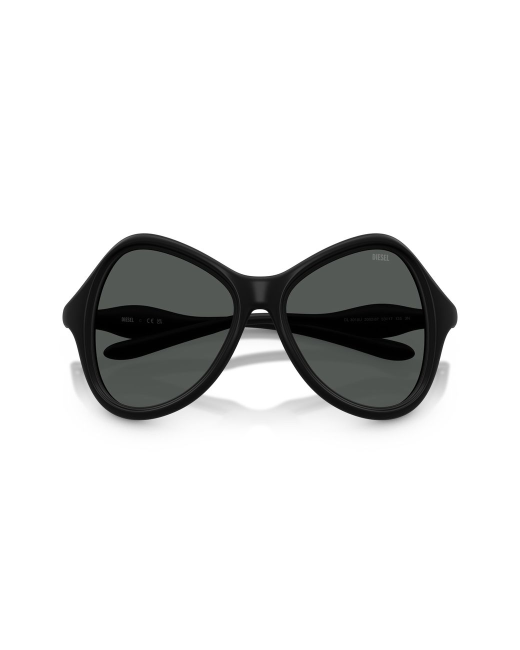DIESEL Black Dl3010U 200287 Sunglasses Injected Cat Eye Normal
