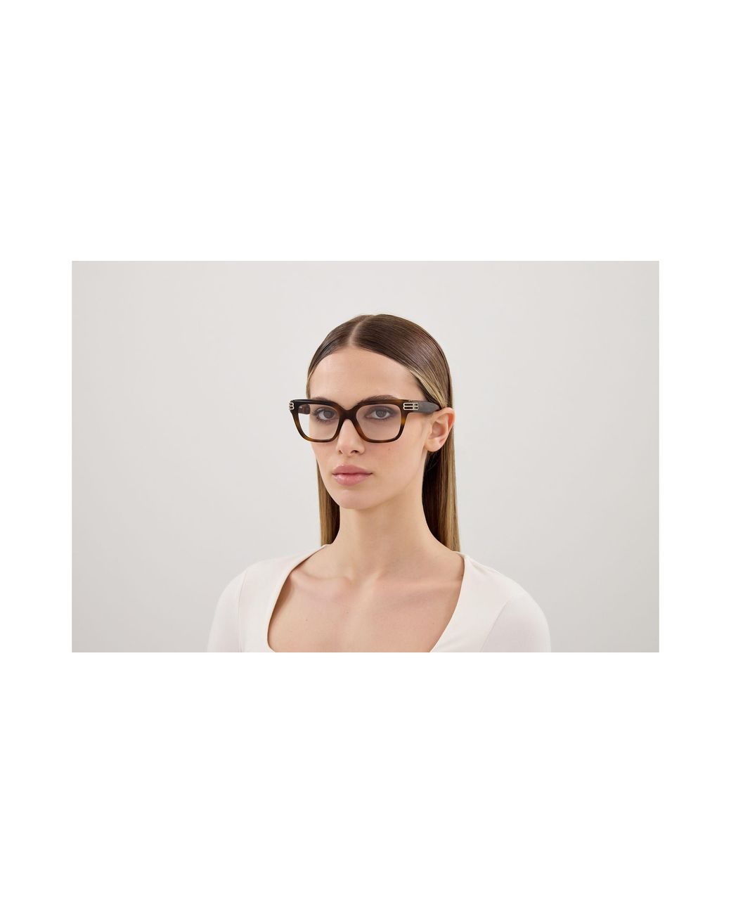 Balenciaga Black Bb0437O 008 Optical Frames Acetate Transparent Squared