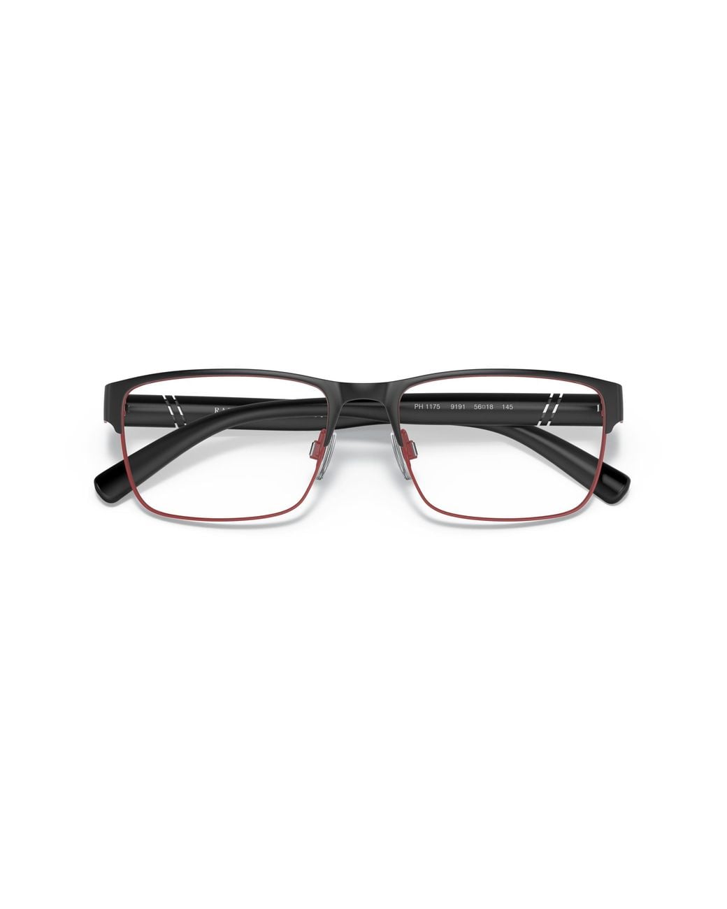 Polo Ralph Lauren Black Ph1175 9191 Optical Frames Metal Squared Normal for men