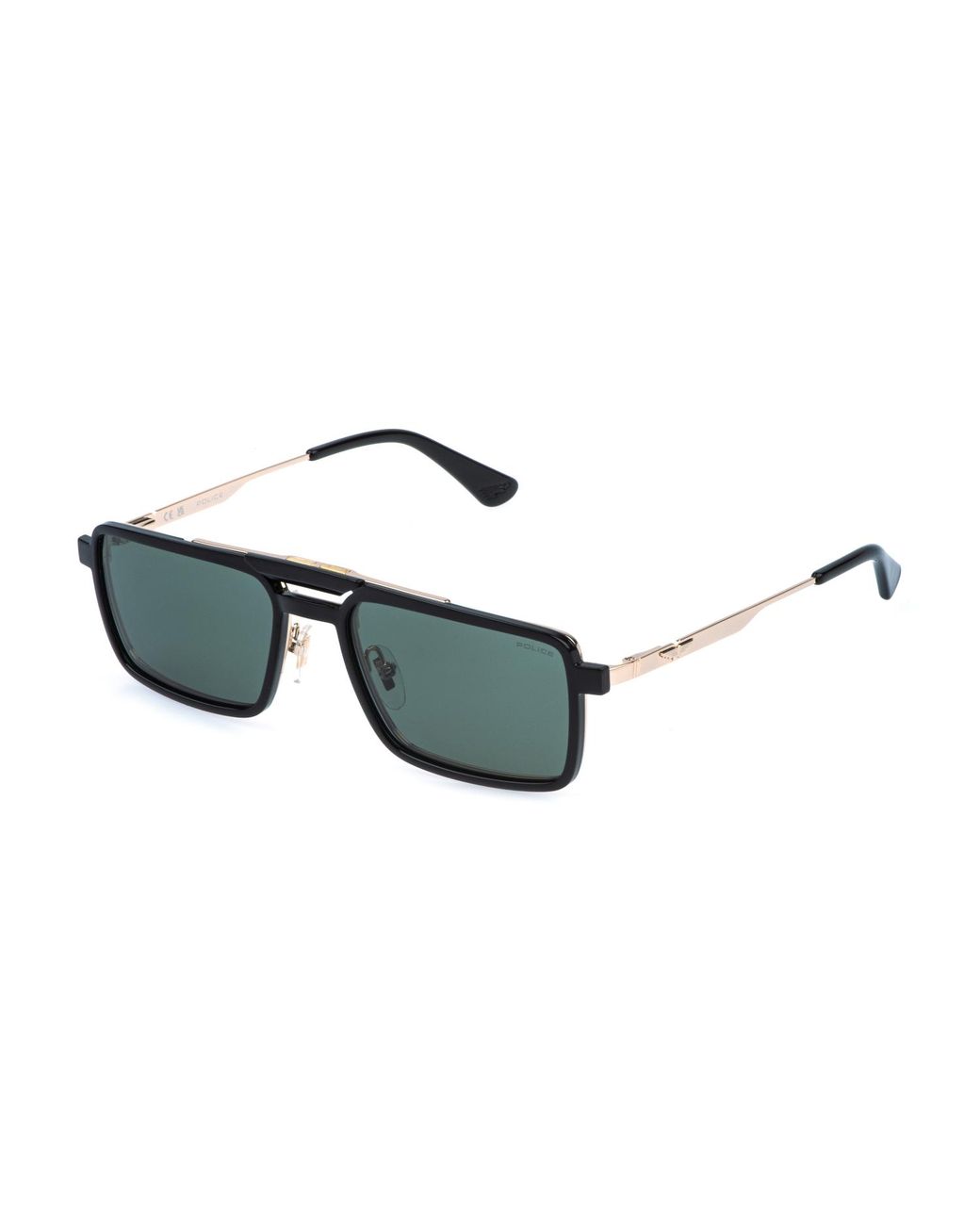 Police Black Uplr61 Origins Lite 38 300P Optical Frames Metal Squared for men