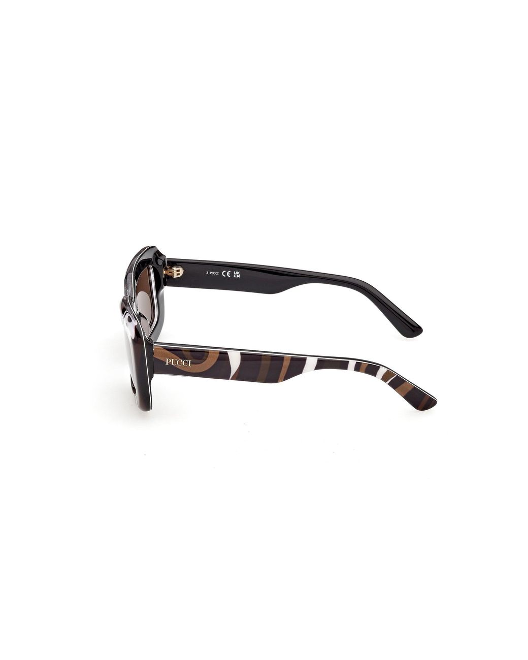 Emilio Pucci Black Ep0253 99E Sunglasses Acetate Squared Normal