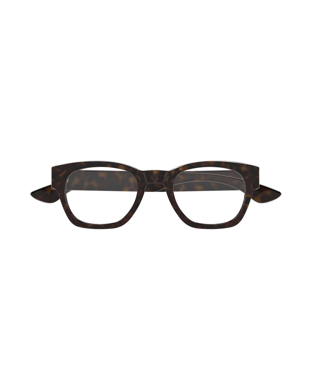 McQueen Black Am0530O 006 Optical Frames Acetate Transparent Round for men